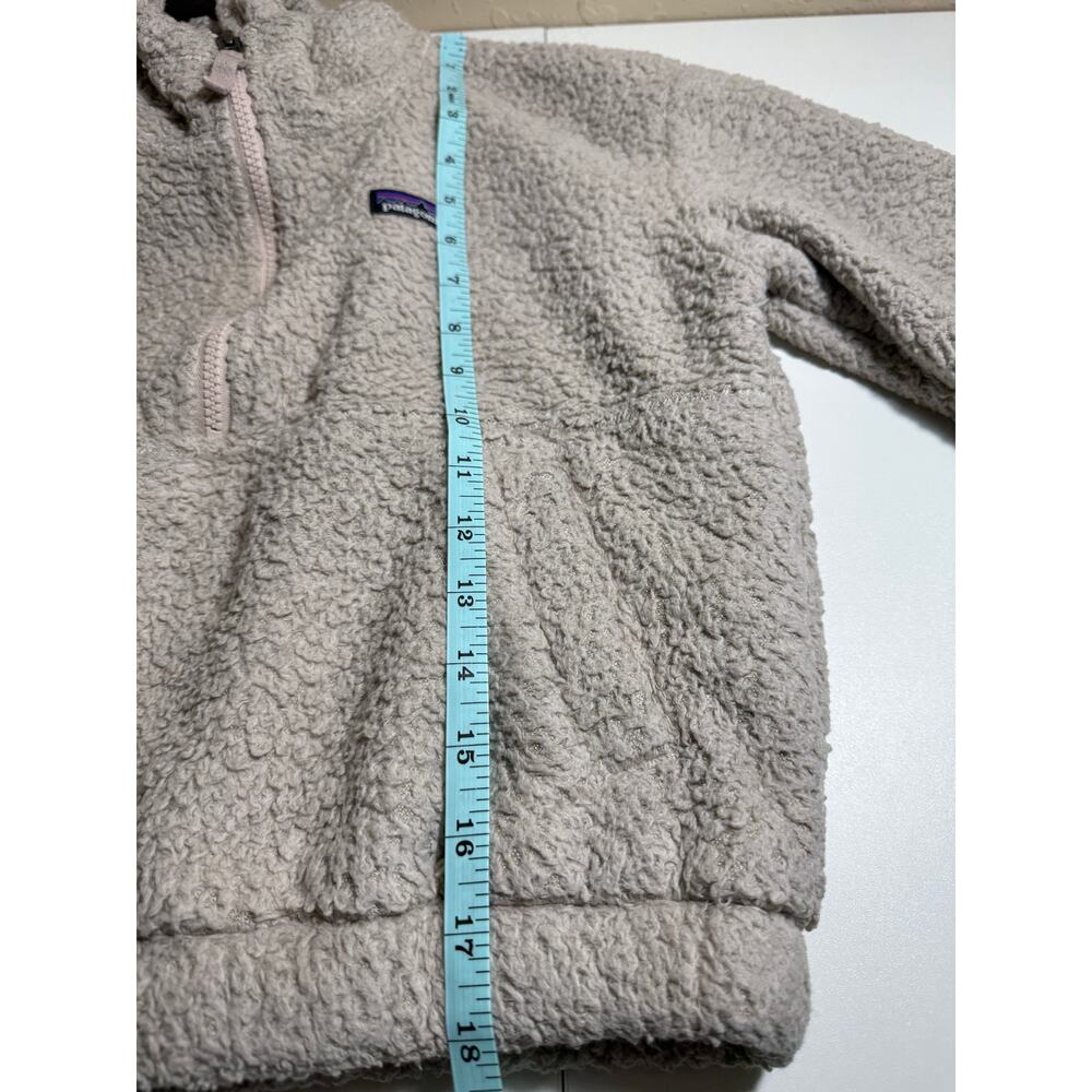 Patagonia Kids Hoodie Fleece Tan Quarter-Zip Sherpa Large - Picture 3 of 8
